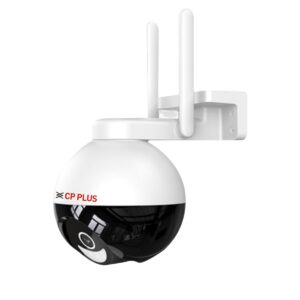 CP PLUS 4MP Outdoor Wi-Fi CCTV Camera | 360° Pan & Tilt | Full-Color Night Vision | Human Detection | Motion Tracking | Built-in Siren | CTC Cyber Secure Tech | Alexa & OK Google | CP-Z43A