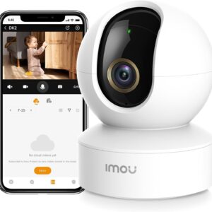 imou 4MP 2.5K QHD Image Smart CCTV Security WiFi Camera for Home, 360° Coverage, AI Human Detection, Siren Alarm, Night Vision 10M, 2-Way Talk, Supports 256GB SD Card, WiFi & Ethernet Connection